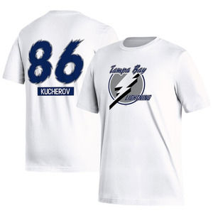 Nikita Kucherov White Tampa Bay Lightning T-shirt 2 Sided